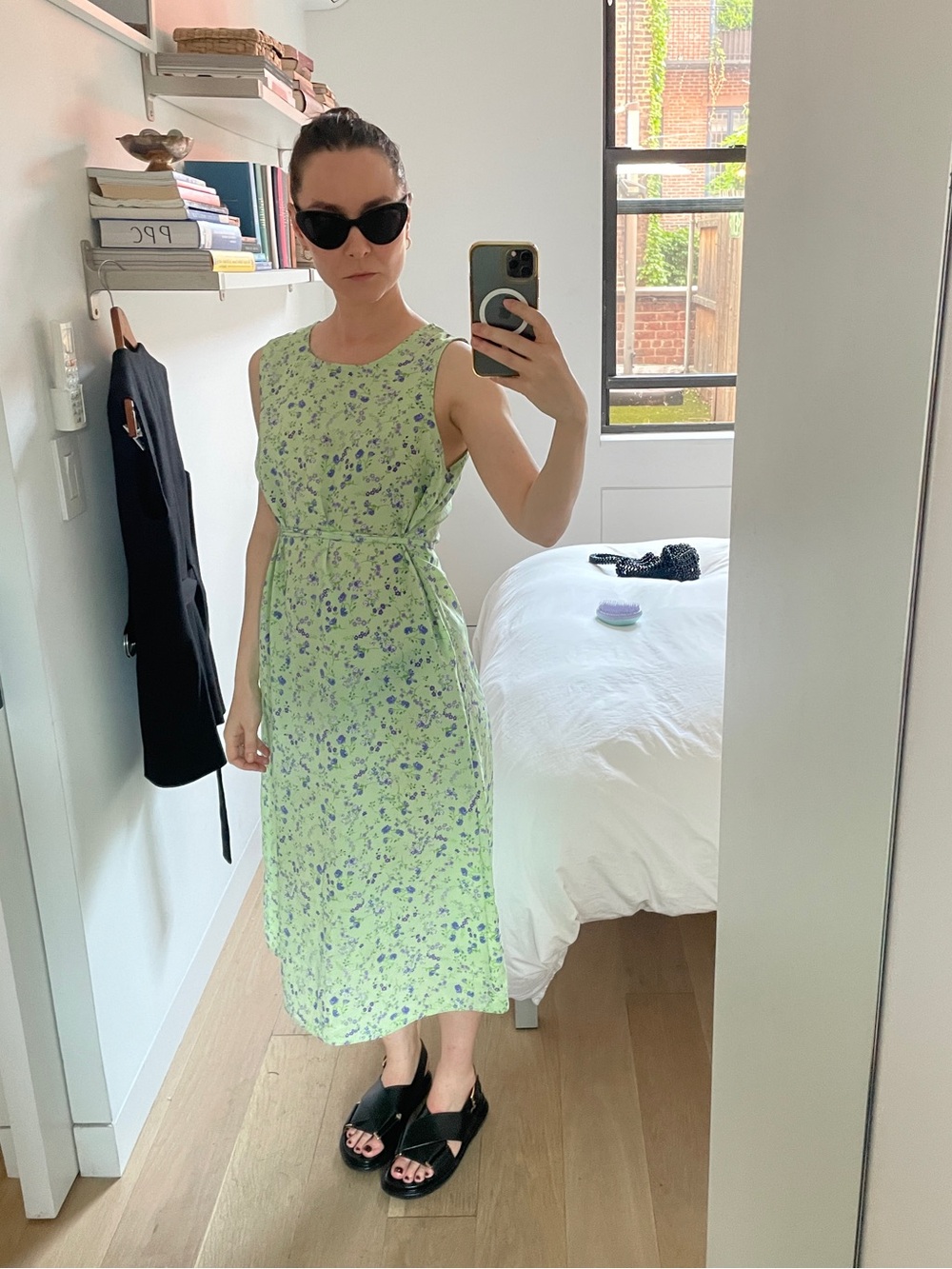 Vintage Floral Midi Dress